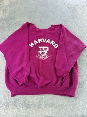 Vintage Harvard University Crewneck Sweatshirt - Discus Athletic Made In USA XL